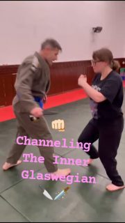Helping our newest members find their inner Gaswegian and assert themselves. Well done they nailed it. If you want to try it. Come along to a session.